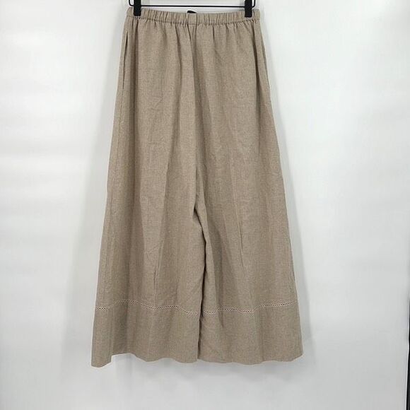 CARBON38 Womens Tan Linen Wide Leg Pants Size XS - Picture 4 of 13